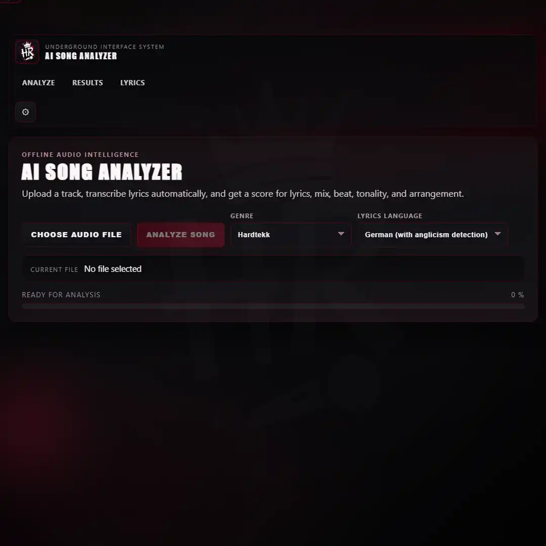 Hood Rulez Music Analyzer– 100% lokale Musikanalyse